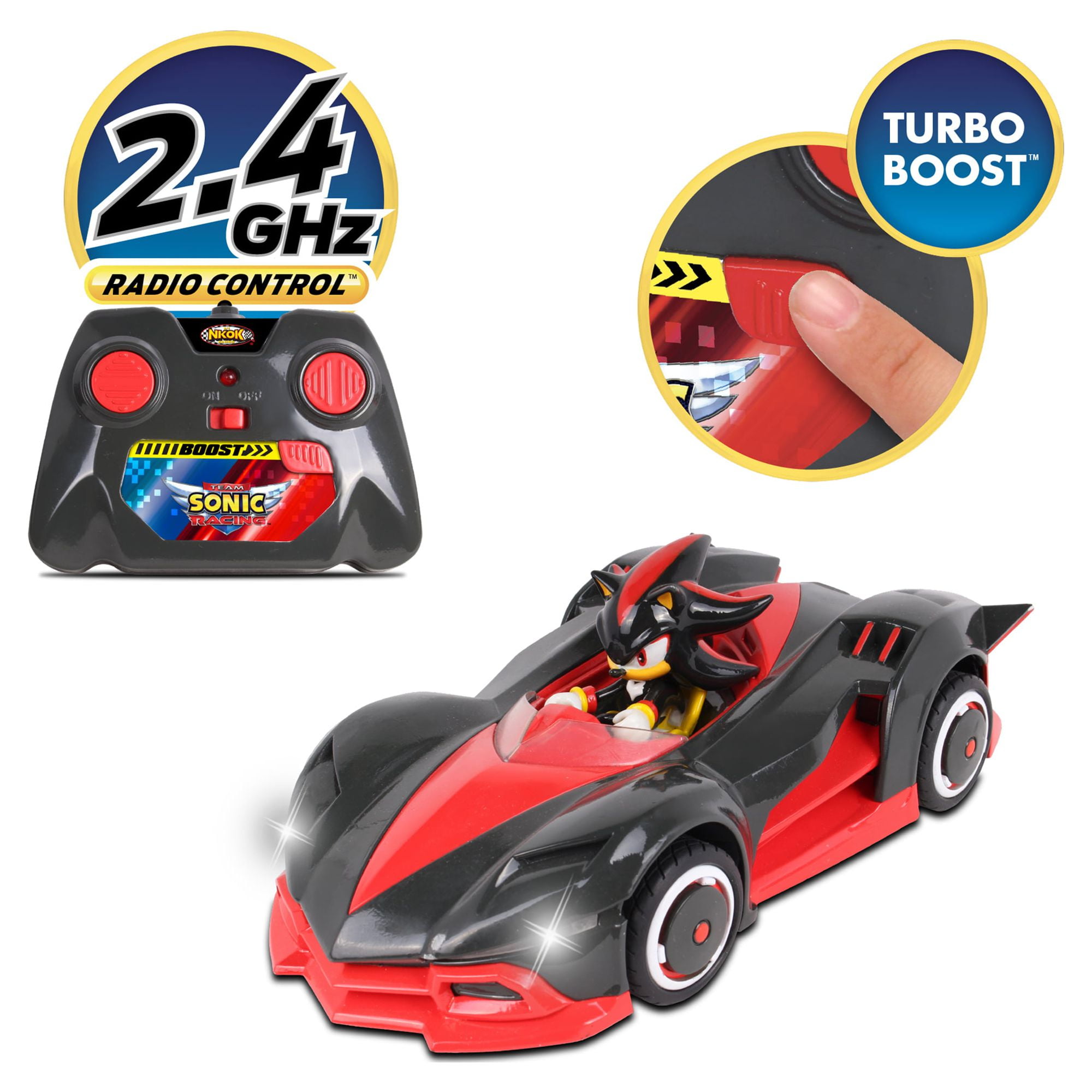 NKOK Sonic Team Racing Radio Controlled Shadow The Hedgehog w/ Turbo