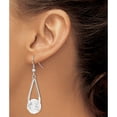 thumbnail image 4 of Stainless Steel Polished Glass Dangle Shepherd Hook Earrings Made In China sre954, 4 of 5