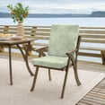 thumbnail image 6 of ARDEN 4-Pack Outdoor Patio Dining Chair Cushion, 20x44, Rain-Proof Seat Pad, Fade-Resistant Outdoor Cushion Coastal Green Leaf, 6 of 12