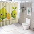 thumbnail image 7 of Awypu Shower Curtain Set Waterproof Bathroom Curtain with Beautiful Design and Various Sizes White, 7 of 7