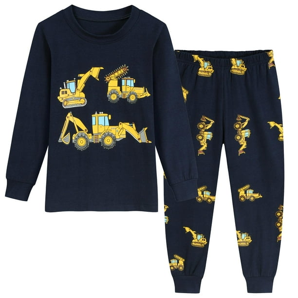 Little Hand Boy Pajamas Set Long Sleeve Kids Pjs 100 Cotton Sleepwear 6T