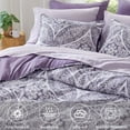 thumbnail image 4 of Regency Heights Queen Size Comforter Sets, 9-Piece Bed in a Bag Queen, Purple Bedding Comforter Set with Comforter, Flat Sheet, Fitted Sheet with Side Pockets, 4 of 8