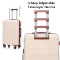 thumbnail image 3 of Noble House Lorven 3-Piece 20"/24"/28" ABS Hardshell Luggage Set with Combination Lock and Spinner Wheels, Beige, 3 of 12