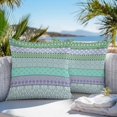 thumbnail image 3 of Throw Pillow Covers 16x16 Inch Set of 2, Purple Green Boho Waterproof Outdoor Pillow Covers, Vintage Ethnic Tribe Abstract Art Decorative Cushion Pillowcases for Couch, Sofa, Bed, Garden, Patio, 3 of 9