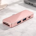 thumbnail image 3 of Adaptador HUB USB-C 6 En 1 HDMI Usb Tarjeta Sd Para Macbook Rosa., 3 of 5