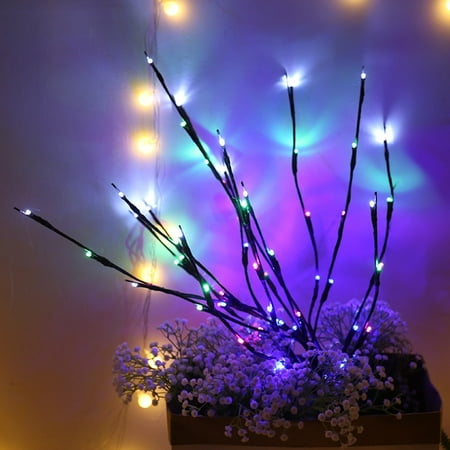 

LED Branch Lights Battery Powered Decorative Lights Willow Twig Lighted Branch for Home Decoration - 20 LED