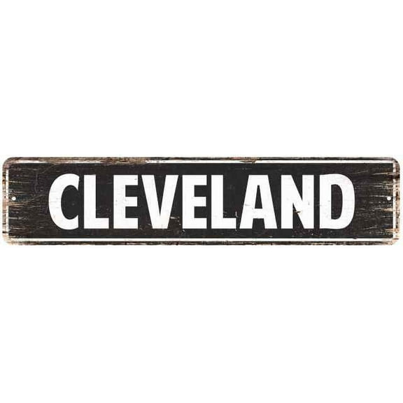 CLEVELAND Gift Cities Metal Signs Home Decor Gift 4x18 204180004042
