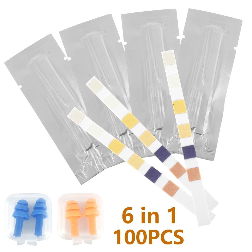 Bazgo 6 IN 1 Pool Spa Hot Tub Water Test Strips Easy and Quick Detect PH for Swimming Pool and Spa Treatment Hot Tubs Water Quality Test 50Pcs