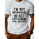 thumbnail image 1 of I'M NOT ARGING print tee shirt, Tees for Men, Casual Short Sleeve T-shirt for summer Tee For Adult, Men, Women, Teen, Teenager, Adolescent, Youth, 1 of 4