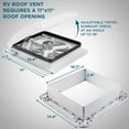 thumbnail image 5 of Hike Crew Plastic White Built-in LED Light Roof Vent Fan RV Part with Screws & Garnish, 5 of 7