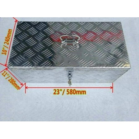 

23 x11 x10 ALUMINUM PICKUP TRUCK TRUNK BED CAMPER TOOL BOX STORAGE+LOCK
