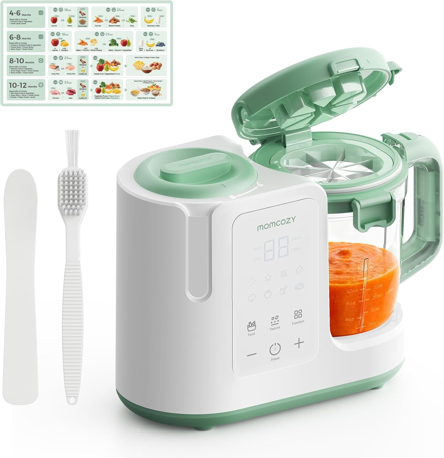 Baby Brezza Infant Food Steamer and Mixer - Glass Bowl Puree