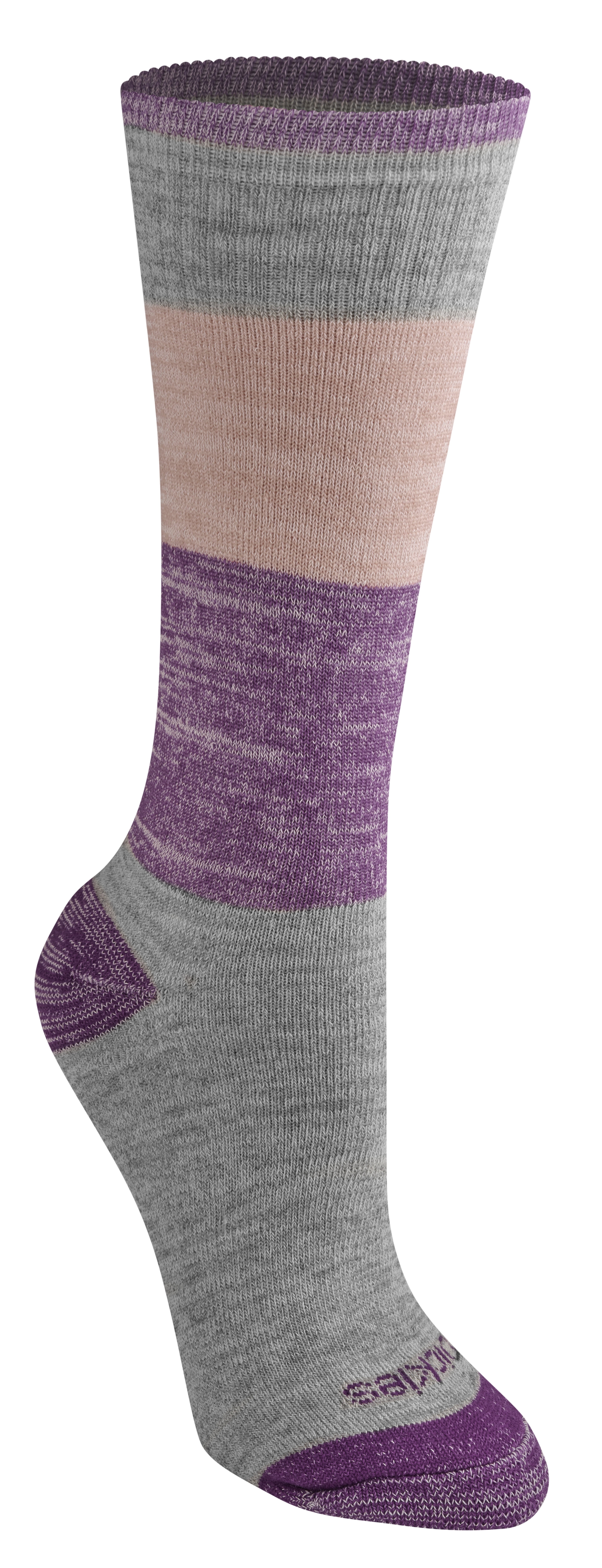 Genuine Dickies Women's Charcoal Fiber Plaid Thermal Crew Socks, 2-Pack