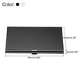thumbnail image 2 of Uxcell 3.6x2.3x0.3 Inch Name Cards Case Alloy Business Card Holder 2 Pack Silver Black, 2 of 6
