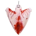 thumbnail image 1 of Decoración de fantasma colgante, decoración de Halloween, recuerdos de fiesta espeluznantes, fantasma blanco de Halloween con sombrero para jardín, estilo A mayimx Colgante de Halloween, 1 of 9