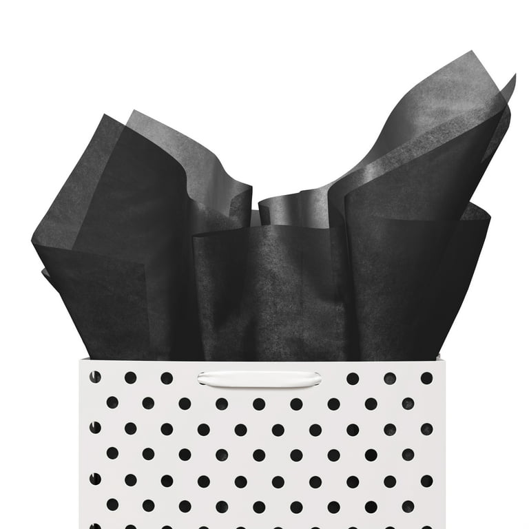 Crown Display 120 Count of Acid Free Tissue Paper for Gift and Crafts 15 x  20 - Black 