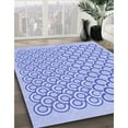 thumbnail image 3 of Ahgly Company Machine Washable Indoor Square Transitional Heavenly Blue Area Rugs, 3' Square, 3 of 7
