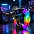thumbnail image 4 of Light Up Water Blaster with Glowing Ring Tank, High Pressure Long Range Water Gun for Outdoor Pool Party, Backyard Summer Entertainment and Beach Games, 4 of 7