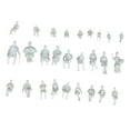thumbnail image 2 of 50Pieces 1:50 Scale White Seated People Figures Model Train Railway Layout Scenery Building Toys Desktop Decorations(28mm), 2 of 8