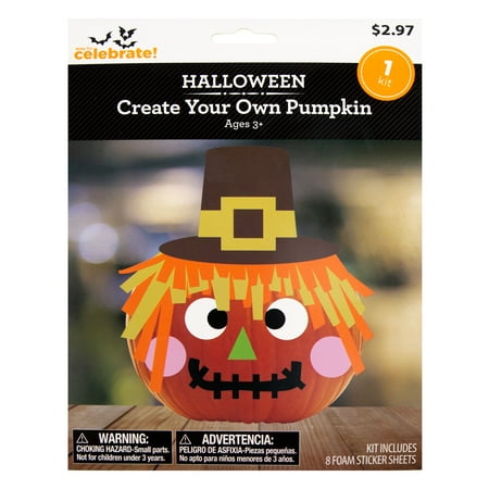 Way To Celebrate Halloween Create Your Own Pumpkin, Scarecrow