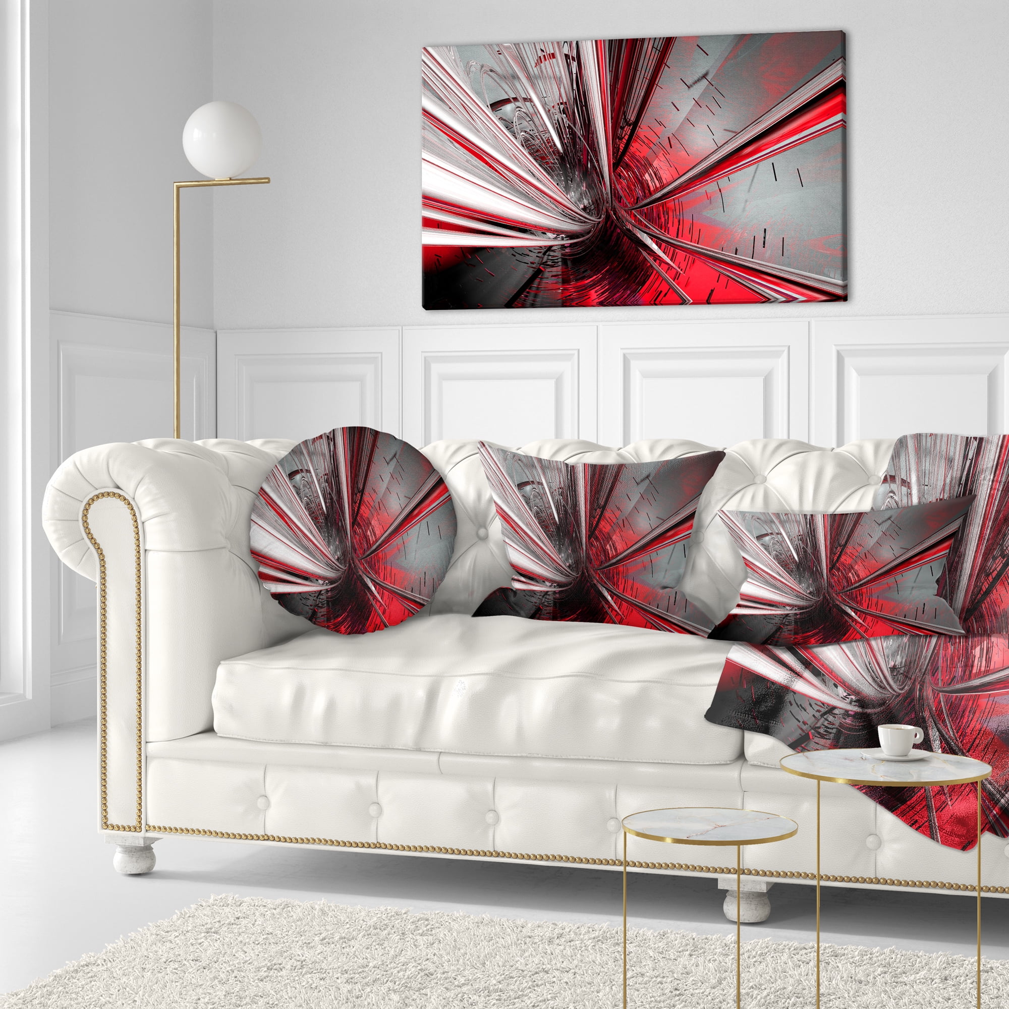 Designart 'Fractal 3D Deep into Middle ' Abstract Canvas Art Print