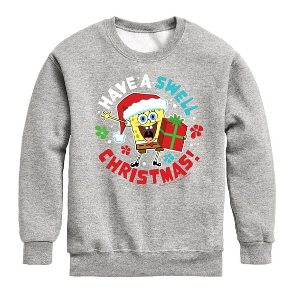 SpongeBob SquarePants - Have A Swell Christmas - Toddler And Youth Crewneck Fleece Sweatshirt