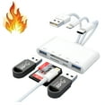 thumbnail image 1 of Estbridge [5-in-1 Card Reader] 5-in-1 Storage Card USB 3.0 Card Reader | Compatible with iPhone/iPad  Lightning/USB-C and USB-A Computers  Featuring TF SD & SD Card Slots  USB OTG Adapter, 1 of 5