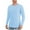 Light Blue, variant on Men UPF 50 Long Sleeve Shirt UV Sun Protection Athletic Running Workout Rash Guard Moisture Wicking Crew Neck Basic Tee