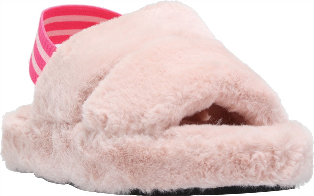 Steve Madden JBUNIE Big Girls Hot Pink Fuzzy Slippers Youth L 4/5 or  Women's 7