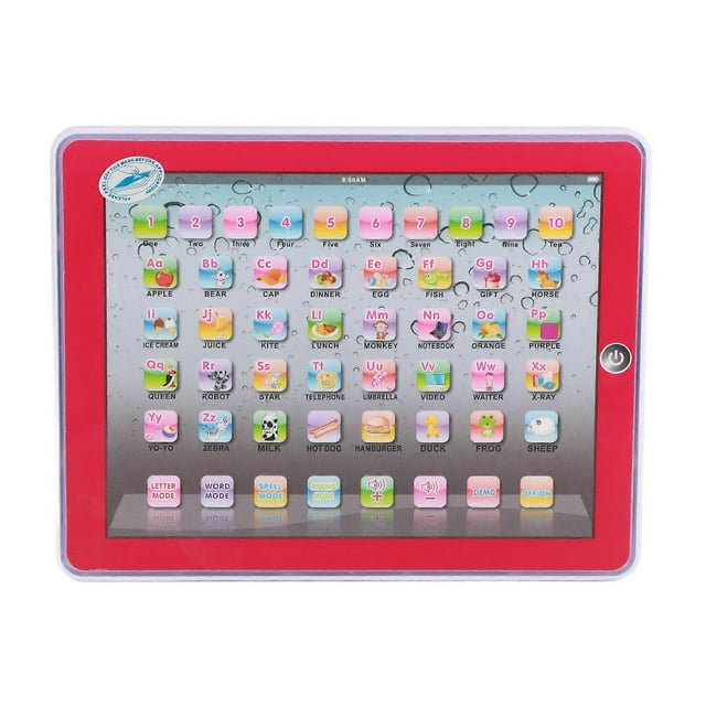 Tablette d'apprentissage de l'anglais pour bébés et tout-petits, jouet éducatif précoce (rose)