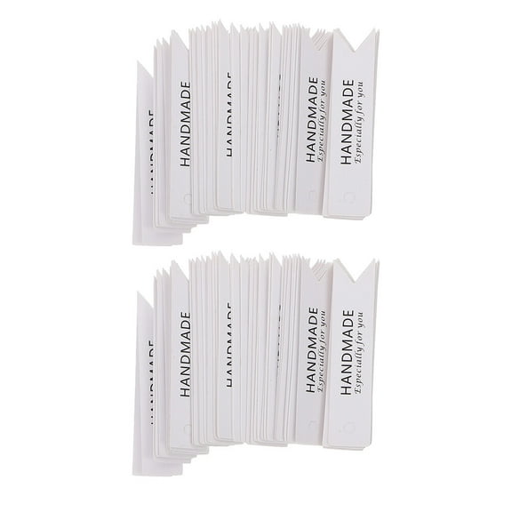 LEORX 50 Pcs Scented Candle Labels Diy Decorative Paper Tags Hanging Hole For Home Party Decorations