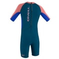 thumbnail image 2 of O'Neill Reactor toddler shorty wetsuit Youth 1 Slate/tahitian blue/coral (4867), 2 of 3