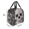 thumbnail image 6 of ZICANCN Insulated Lunch Bag for Women Men, Cupid Rose Skull Print Reusable Cute Lunch Bags for Picnic School Work Office, 6 of 8