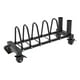 thumbnail image 2 of Organizador de soporte para barra y plato de barra, estante de almacenamiento portátil y resistente para equipos de gimnasio comerciales y domésticos. Ruedas giratorias S, 2 of 8