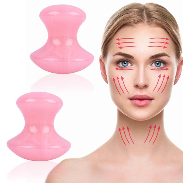 Ganfancp Gua Sha Piedra Setas Forma Masaje Demasiado Cuarzo Rosa Gua Sha Piedra para Arrugas Eliminación Facial/Cuello Spa Ojo Relajante/Delicado Rostro 3Pc Ofertas Del Día 3 Piedras Raspadoras