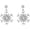 Pearl A, variant on Snowflake Earring Winter Snowflake Flower Drop Dangle Earrings Hypoallergenic Clear Cubic Zirconia Earrings for Women Christmas Gifts