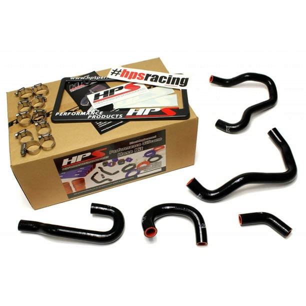HPS Black Reinforced Silicone Heater Hose Kit for Honda 0609 S2000