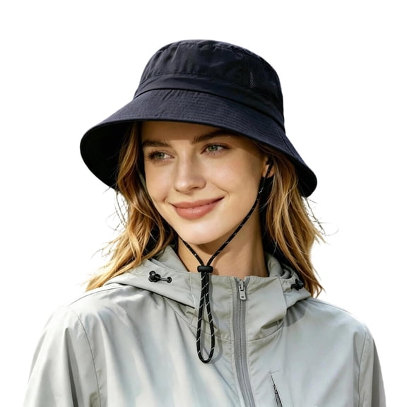 XIBUFE Waterproof Sun Hat, Rain Hat for Women, UPF 50 UV Protection, Wide Brim, Packable, Lightweight, Fishing Hat for Hiking, Travel Waterproof Sun Hat