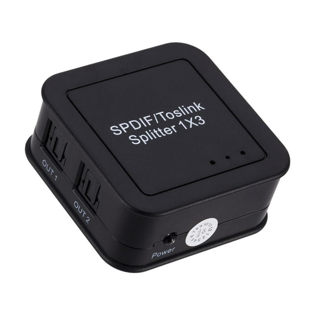 Divisor óptico Digital Toslink SPDIF 1 en 3 salidas, divisor de Audio óptico portátil, 3 puertos para reproductor de altavoces, cine en casa