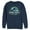 Navy Blue, variant on Men's Jurassic World: Fallen Kingdom T. Rex Spray Paint Logo  Sweatshirt Black Small