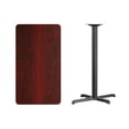 thumbnail image 3 of Flash Furniture 24'' x 42'' Rectangular Mahogany Laminate Table Top with 23.5'' x 29.5'' Bar Height Table Base, 3 of 3