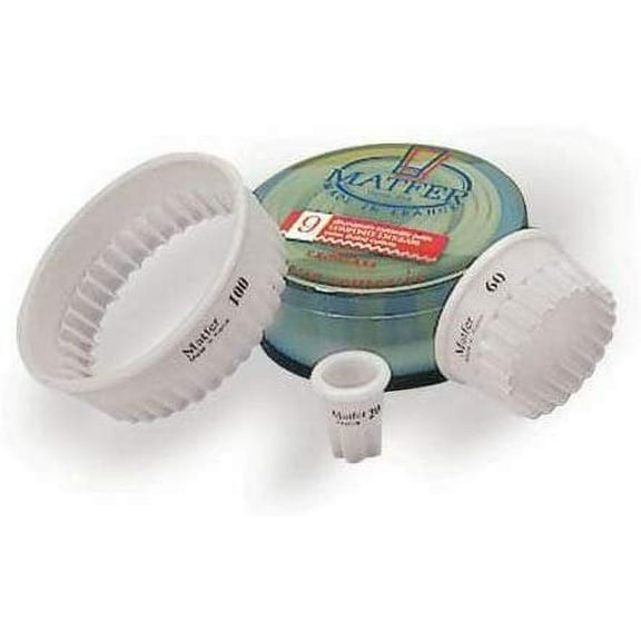 Matfer Bourgeat Exoglass® Pastry Cutter Set, Fluted, Set of 9