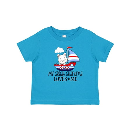 

Inktastic My Great Grandma Loves Me Grandson Gift Baby Boy T-Shirt