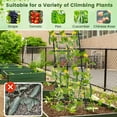 thumbnail image 4 of Resenkos 74 Inch Tall Garden Trellis for Flower Vine Vegetable Fruit Pea-Black, 4 of 8