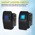 thumbnail image 5 of Blue Panel de interruptor basculante impermeable de 3 pines Led para coche, camión, barco, Rv, 5 of 5