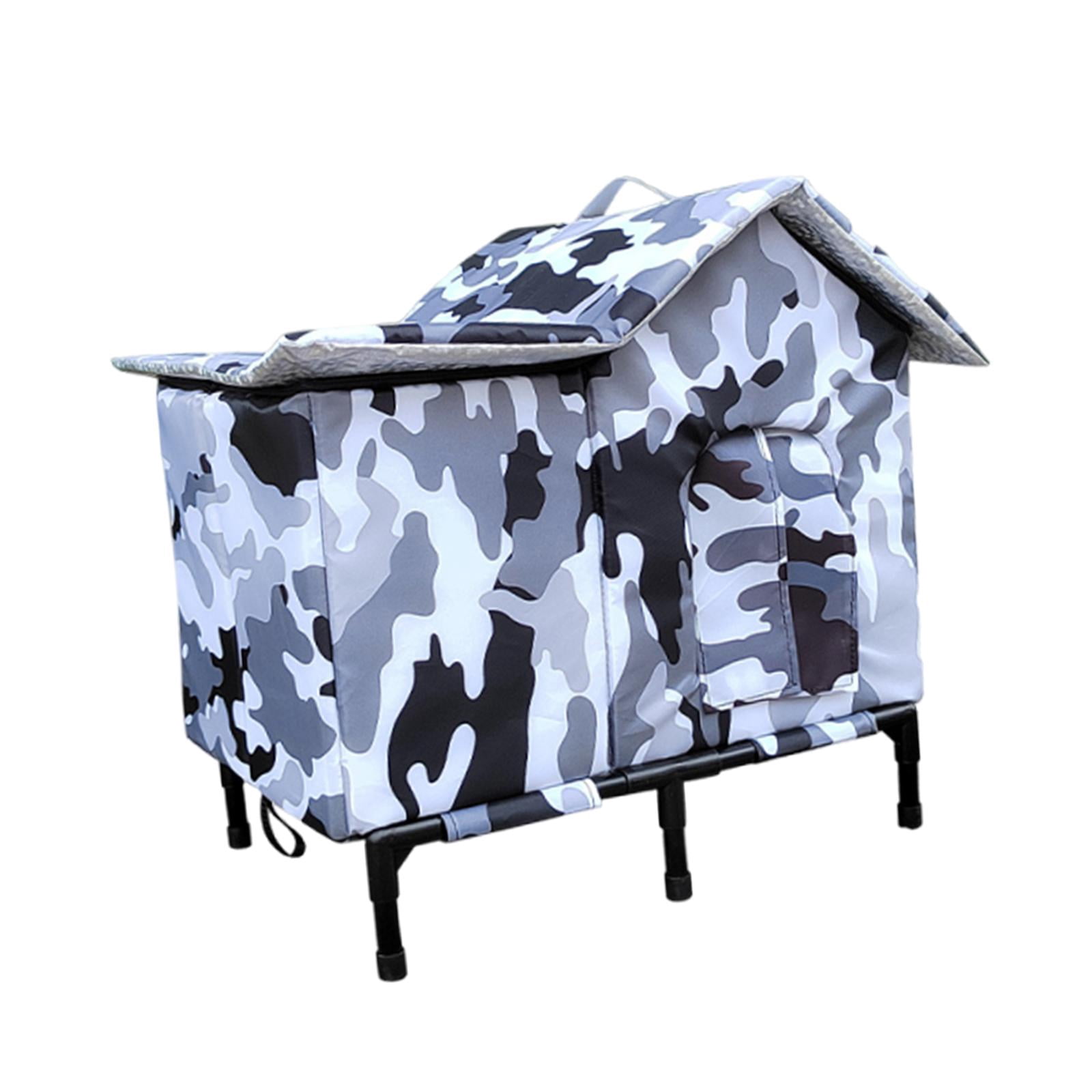 Serenable Large Cat House for Outdoor Warm Weatherproof Kitty Nest for Patio Barn Door