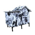 thumbnail image 3 of Caseta elevada para gatos, tienda de campaña para mascotas, portátil, resistente al frío, cálida, para puerta, jardín, patio, cachorros y gatitos., 3 of 8