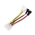 thumbnail image 3 of Milue D Type Large 4Pin Molex to 4 3-Pin Multiplier PC Cooling Fan Extension Cable, 3 of 9