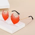 thumbnail image 2 of Gafas de sol sin marco con forma de moda para fiestas, bailes, discotecas, gafas de sol irregulares, 2 of 5