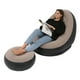 thumbnail image 3 of Silla inflable plegable de PVC flocado, cómoda con reposapiés, sillón inflable para acampar al aire libre, viajes, café, 3 of 14